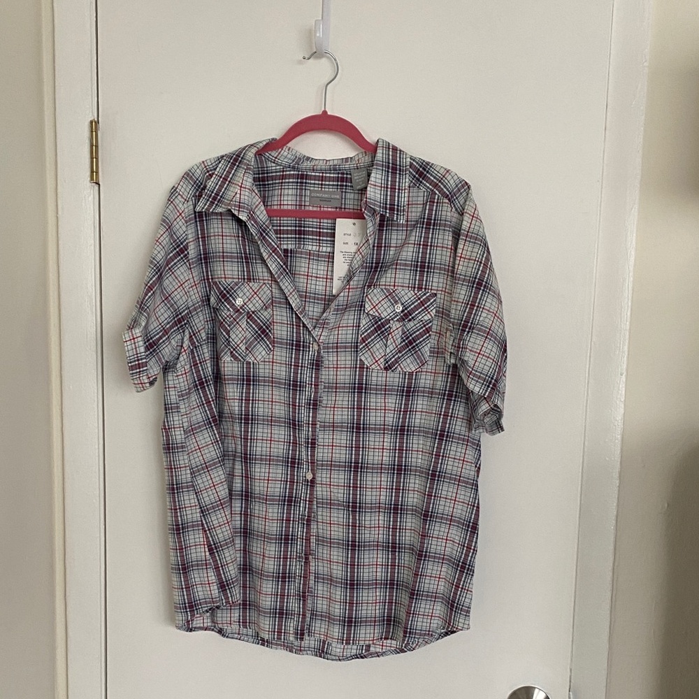 Plaid Button Down Shirt for Women